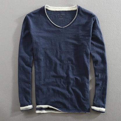Men's V-Neck Long Sleeve Sweatshirt - Comfort Fit - photo 1