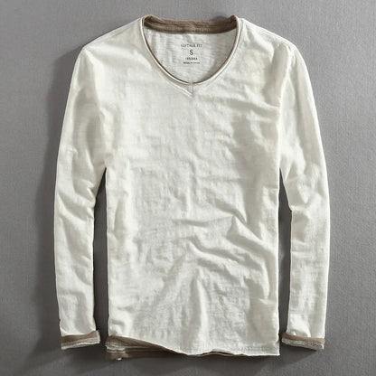 Men's V-Neck Long Sleeve Sweatshirt - Comfort Fit - photo 4