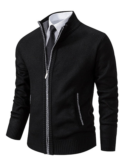 Men's Zip-Up Cardigan - Warm & Comfortable Regular Fit - photo 2