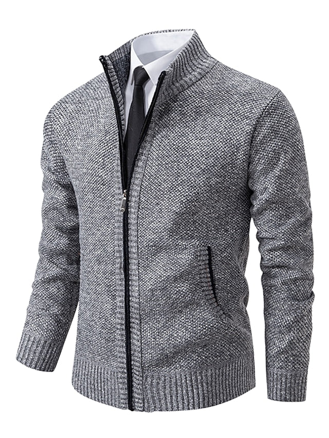 Men's Zip-Up Cardigan - Warm & Comfortable Regular Fit - photo 3