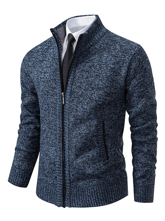 Men's Zip-Up Cardigan - Warm & Comfortable Regular Fit - photo 4