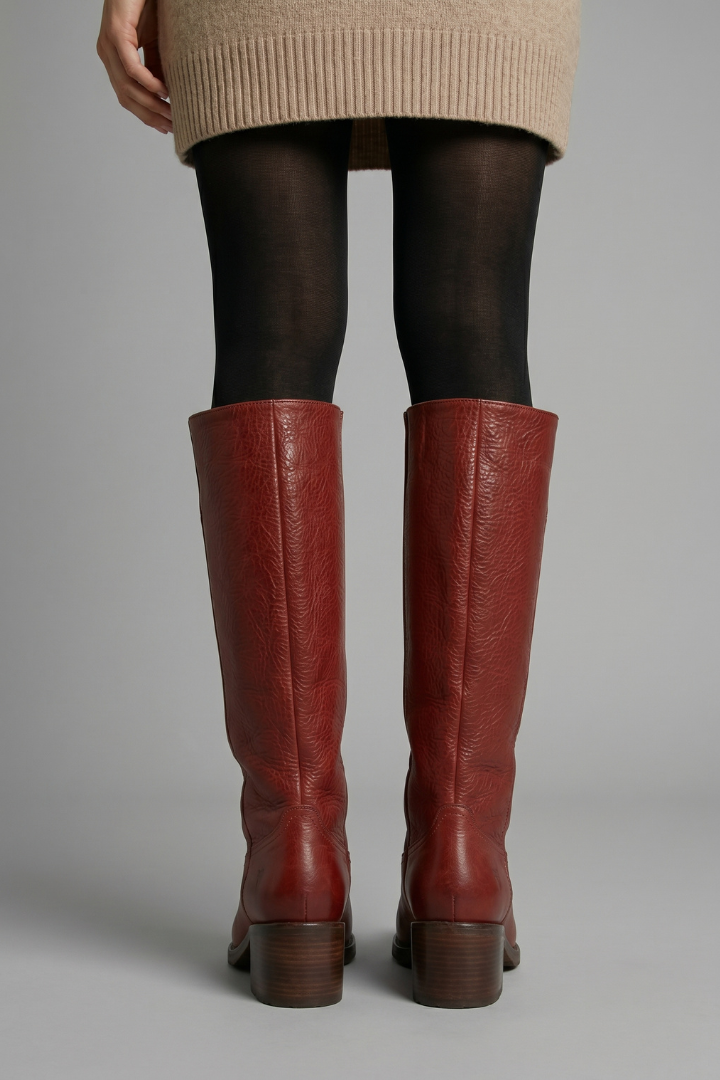 Mid-Calf Shaft Boots with Stacked Block Heel for Fall - photo 5