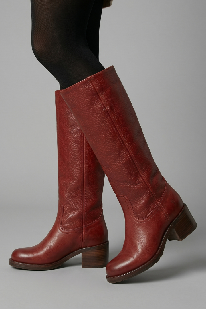 Mid-Calf Shaft Boots with Stacked Block Heel for Fall - photo 6