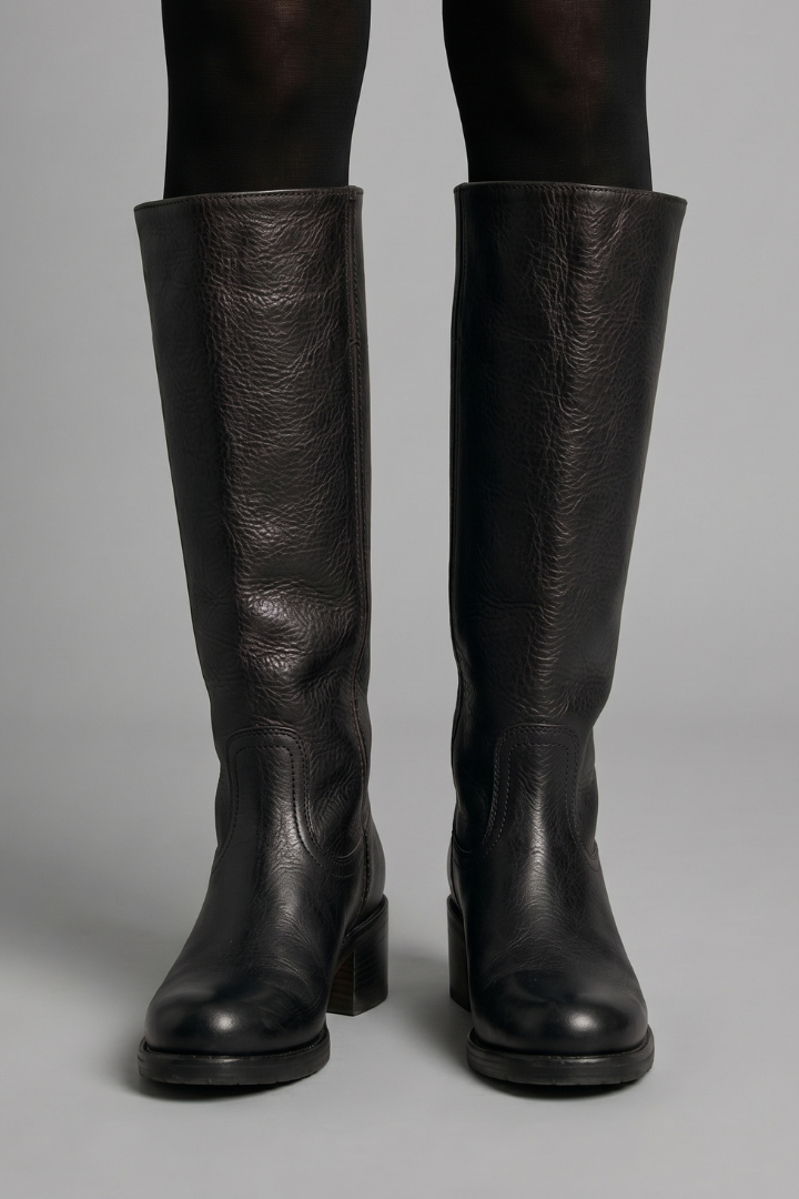 Mid-Calf Shaft Boots with Stacked Block Heel for Fall - photo 7