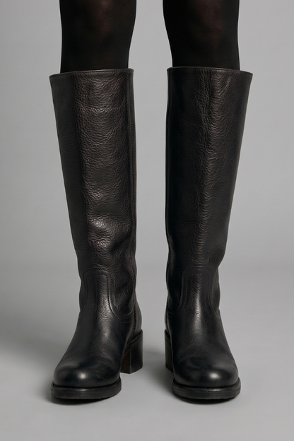 Mid-Calf Shaft Boots with Stacked Block Heel for Fall - photo 7