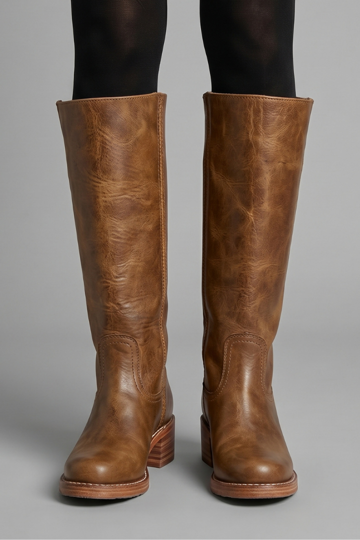 Mid-Calf Shaft Boots with Stacked Block Heel for Fall - photo 9