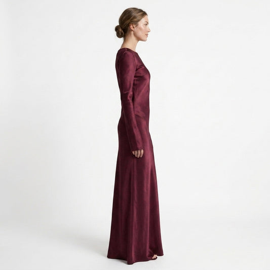 Mirabel Long-Sleeve Slim Maxi Gown