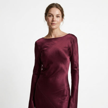 Mirabel Long-Sleeve Slim Maxi Gown