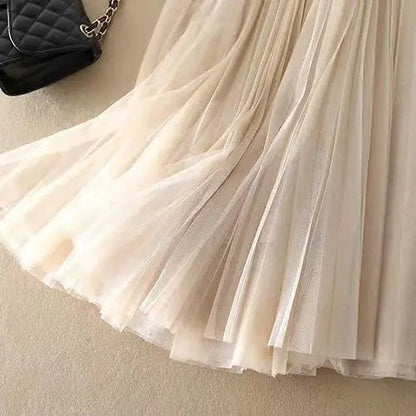 Morgan Pleated Mesh Midi Skirt - photo 9