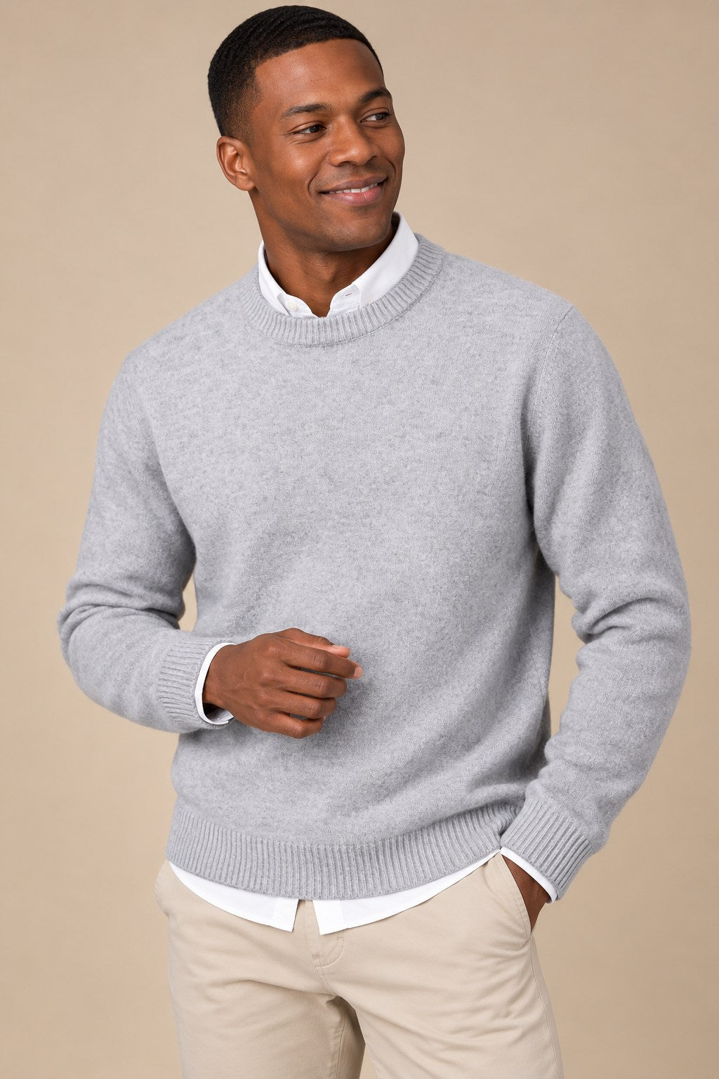 Nathan Men's Soft Knit Crew-Neck Jumper
