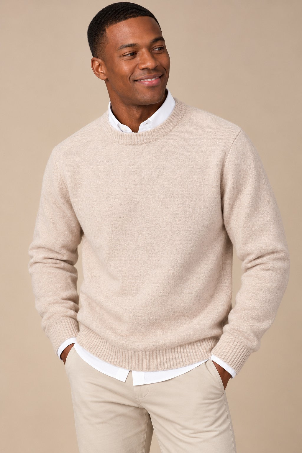 Nathan Men's Soft Knit Crew-Neck Jumper