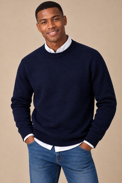 Nathan Men's Soft Knit Crew-Neck Jumper