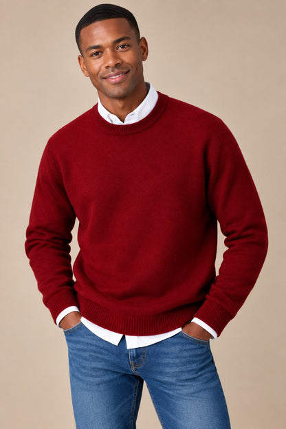 Nathan Men's Soft Knit Crew-Neck Jumper