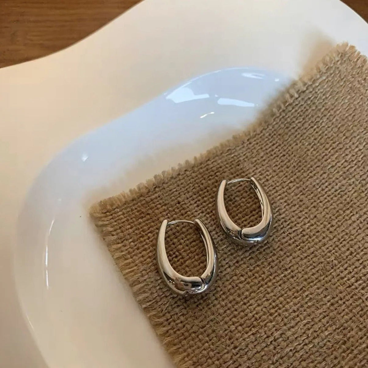 Nina Angular Hoop Earrings