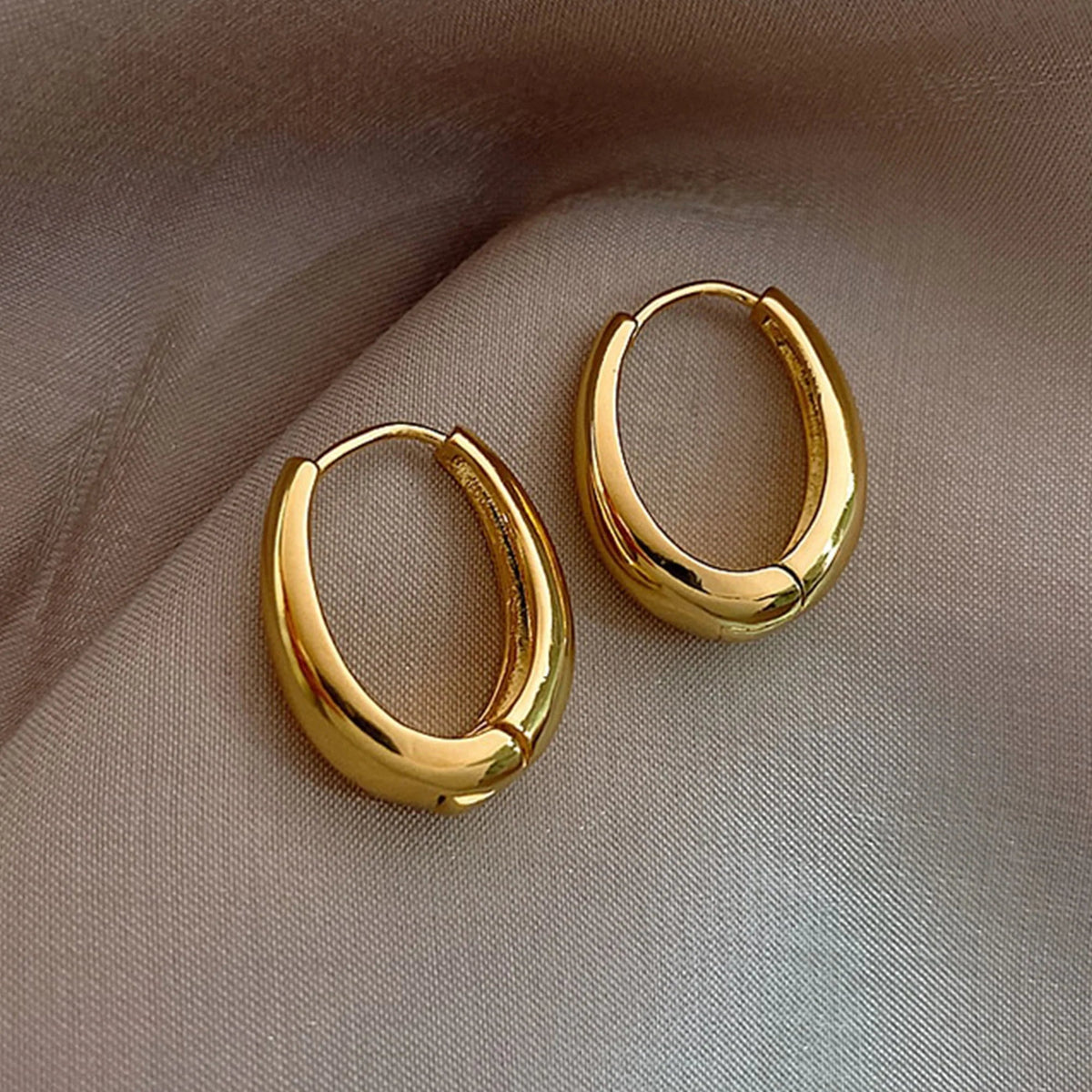Nina Angular Hoop Earrings