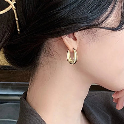 Nina Angular Hoop Earrings