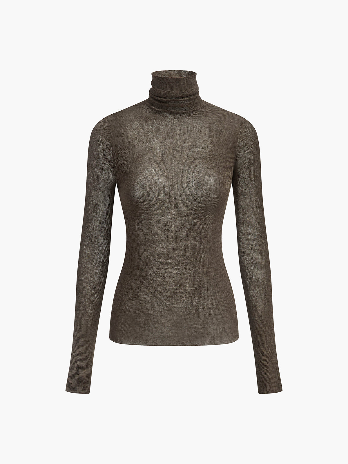 Nora Wool-Blend Sheer Turtleneck Jumper
