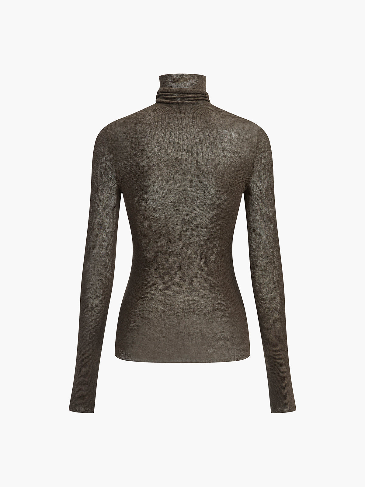 Nora Wool-Blend Sheer Turtleneck Jumper