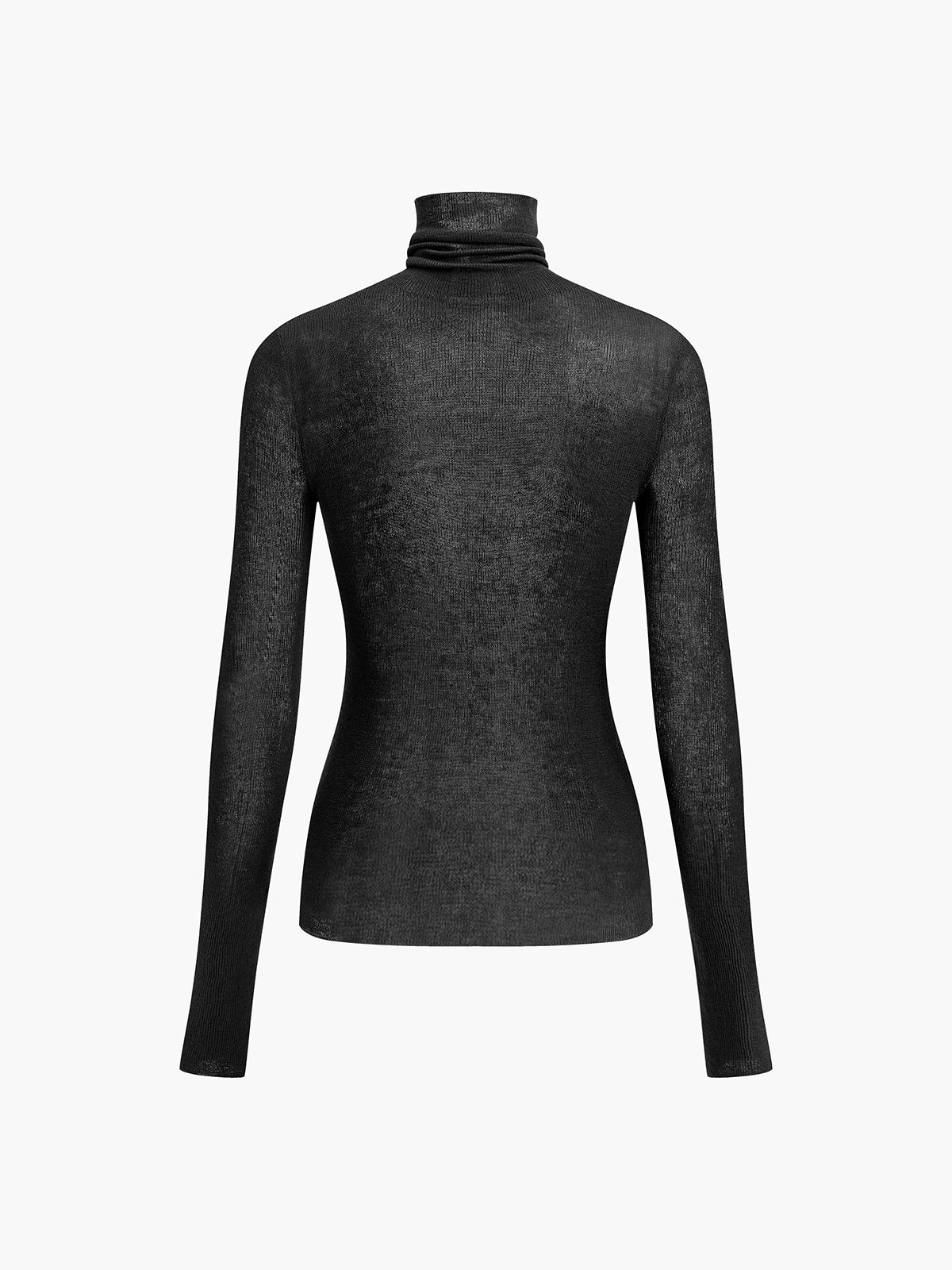 Nora Wool-Blend Sheer Turtleneck Jumper