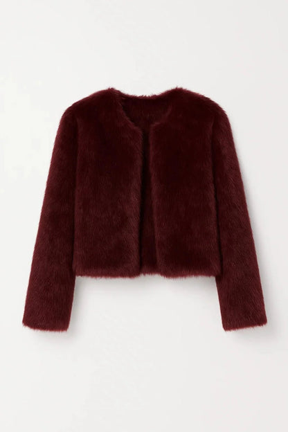 Odette Cropped Faux Fur Jacket