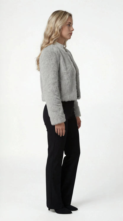 Odette Cropped Faux Fur Jacket