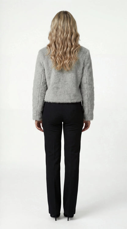 Odette Cropped Faux Fur Jacket