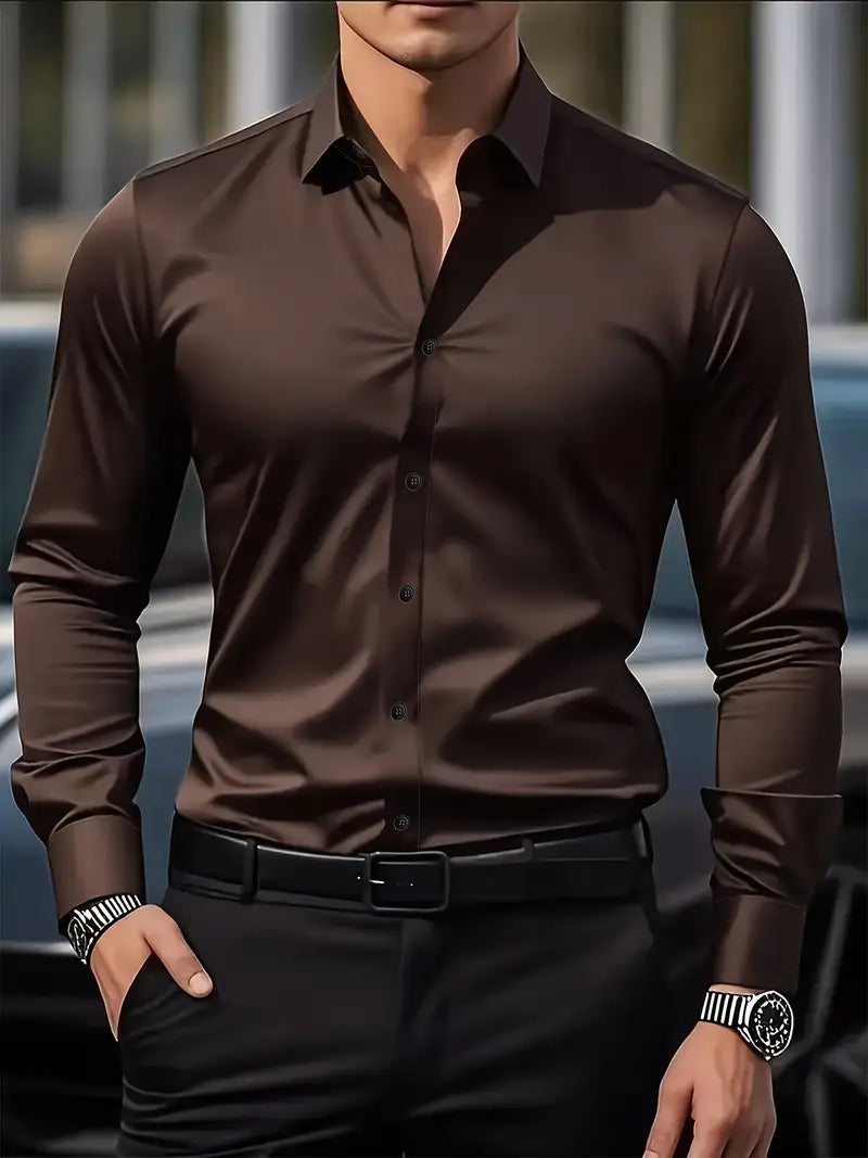 Oliver Men's Breathable Long-Sleeve Shirt