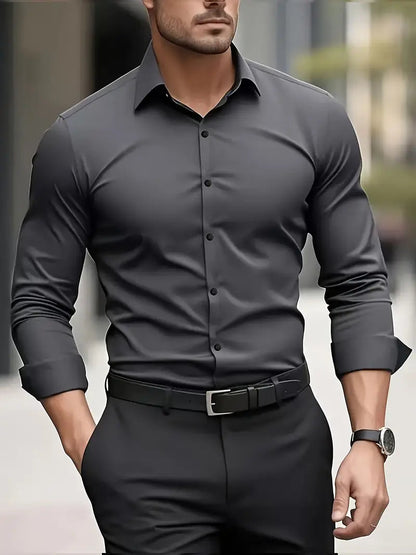 Oliver Men's Breathable Long-Sleeve Shirt