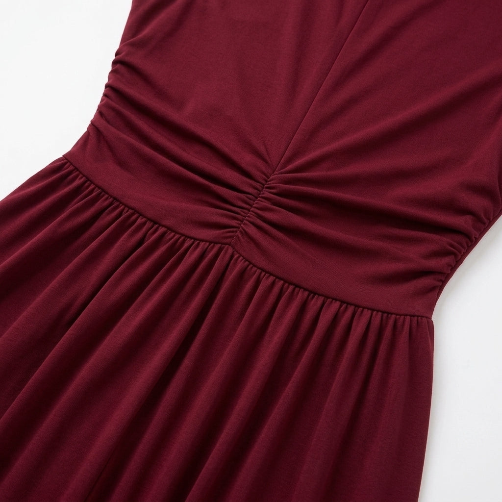 Ophelia Pleated A-Line Midi Dress