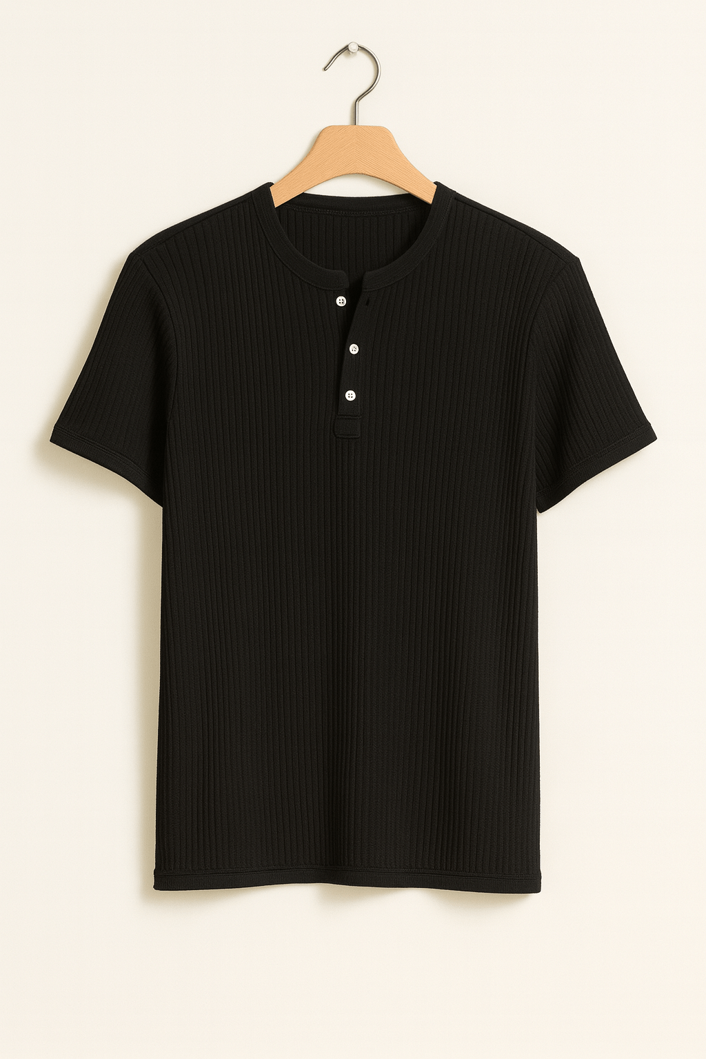 Oscar Men's Ribbed Short-Sleeve Henley