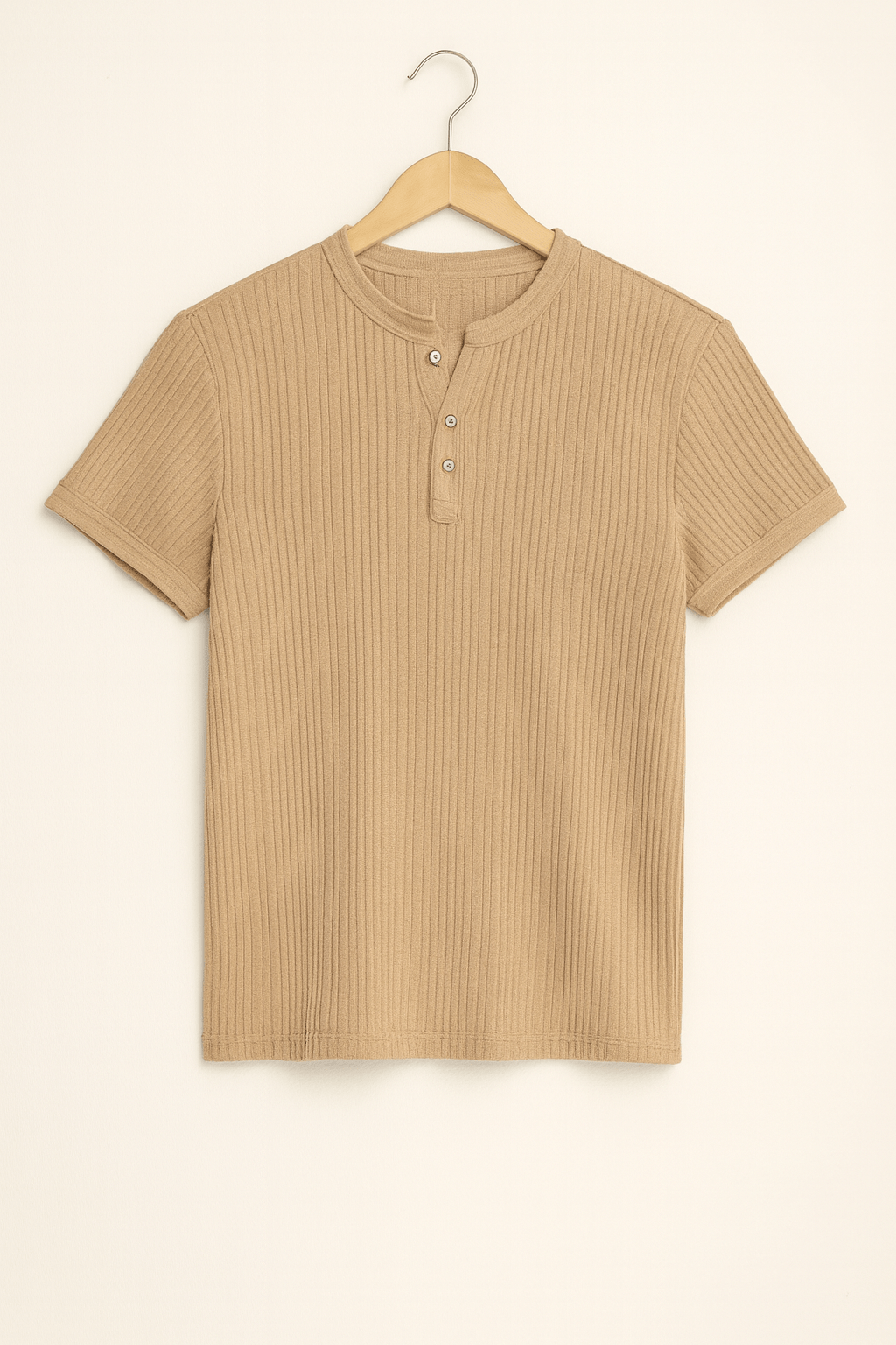 Oscar Men's Ribbed Short-Sleeve Henley