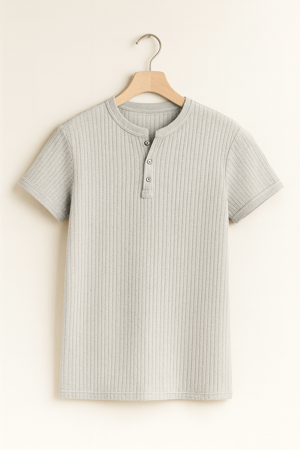 Oscar Men's Ribbed Short-Sleeve Henley