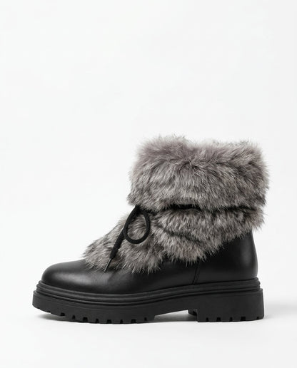 Plush Faux Fur Snow Boots with Insulated Warm Lining - photo 1