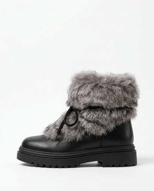 Plush Faux Fur Snow Boots with Insulated Warm Lining - photo 1