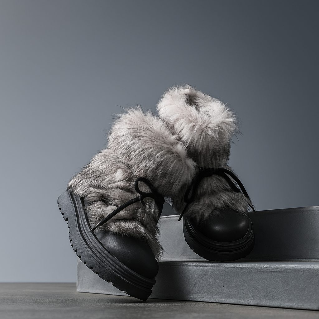 Plush Faux Fur Snow Boots with Insulated Warm Lining - photo 3
