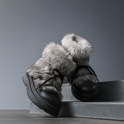 Plush Faux Fur Snow Boots with Insulated Warm Lining - photo 3