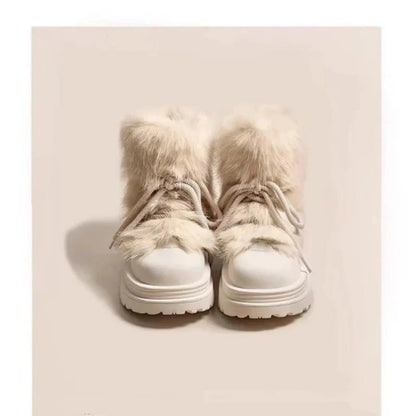 Plush Faux Fur Snow Boots with Insulated Warm Lining - photo 5