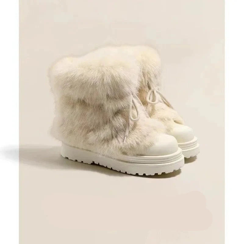 Plush Faux Fur Snow Boots with Insulated Warm Lining - photo 6