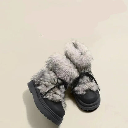 Plush Faux Fur Snow Boots with Insulated Warm Lining - photo 7