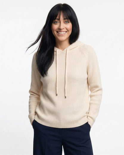Plush Wool Blend Hoodie with Adjustable Drawstrings - photo 1