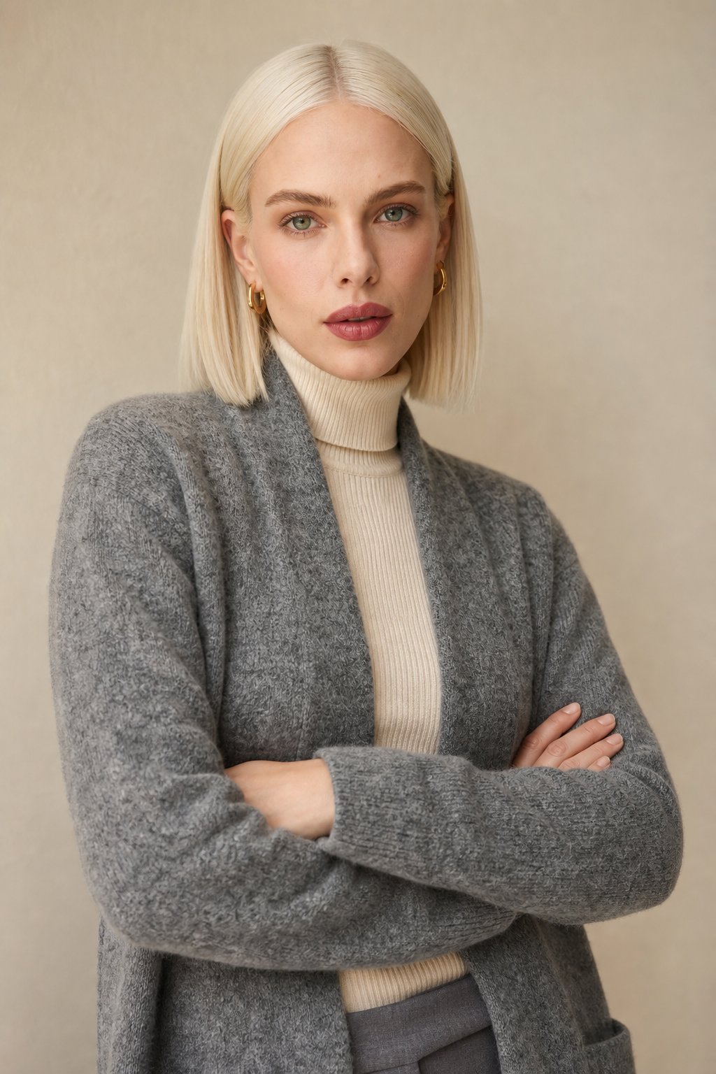 Pocket Knit Cardigan with Two Large Front Pockets for Women - photo 2
