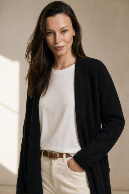 Pocket Knit Cardigan with Two Large Front Pockets for Women - photo 3