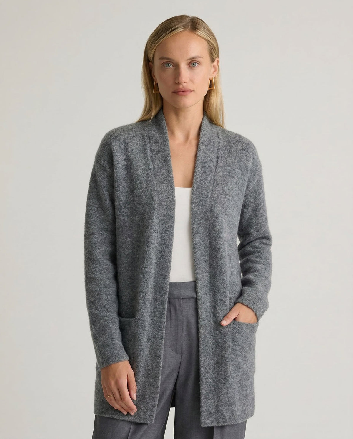 Pocket Knit Cardigan with Two Large Front Pockets for Women - photo 5