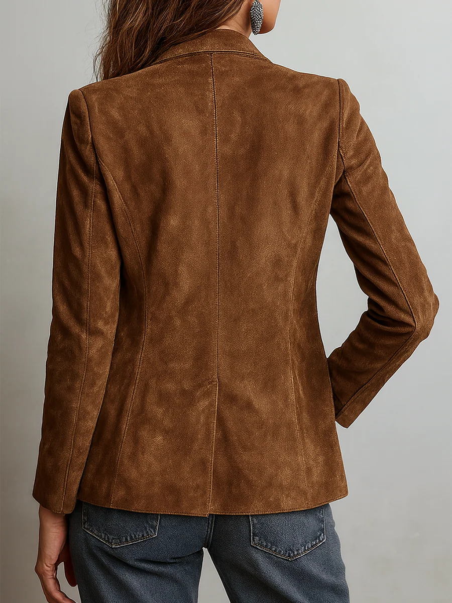 Rachel Button-Down Suede Blazer for Women - photo 2