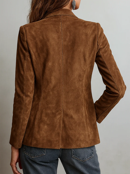 Rachel Button-Down Suede Blazer for Women - photo 2
