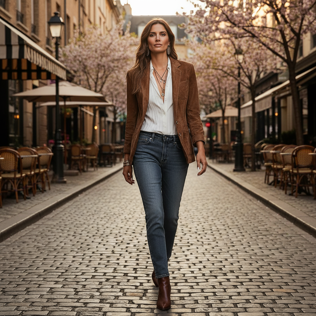 Rachel Button-Down Suede Blazer for Women - photo 6