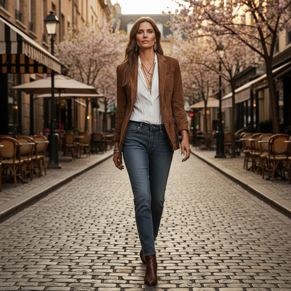 Rachel Button-Down Suede Blazer for Women - photo 6