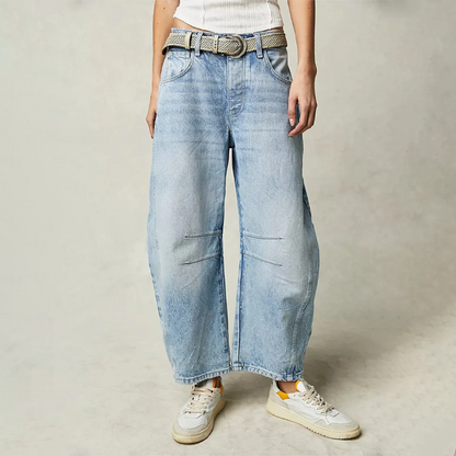 Remi Barrel-Leg Mid-Rise Jeans