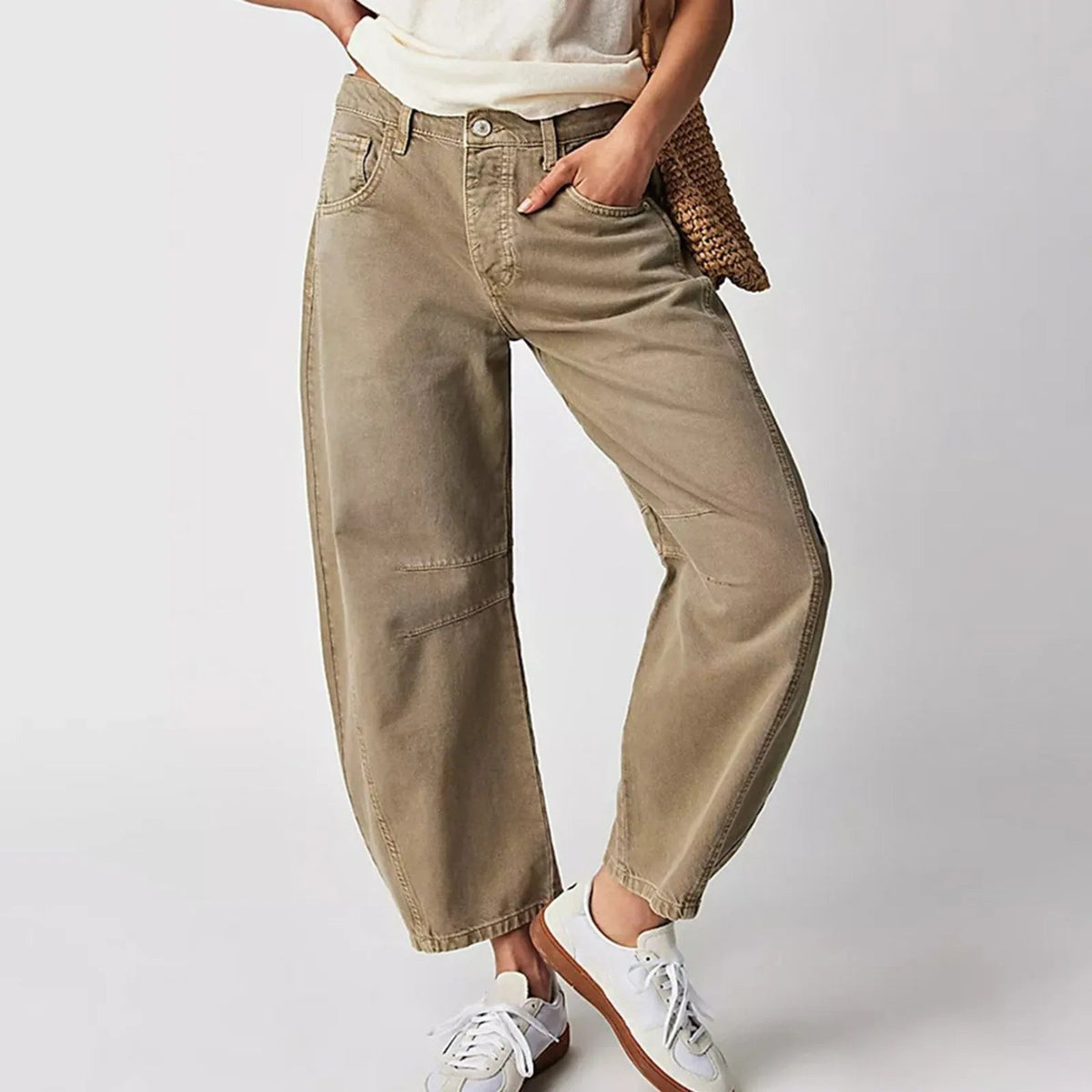 Remi Barrel-Leg Mid-Rise Jeans