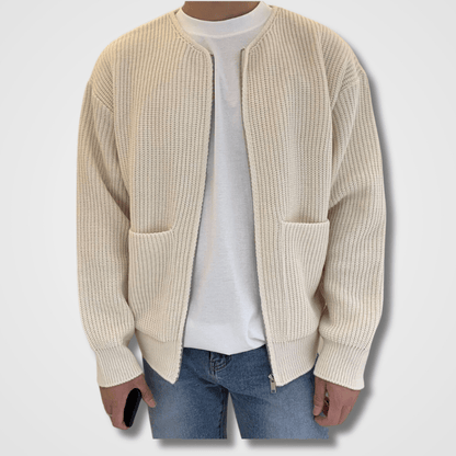 Reuben Men's Zip-Up Knit Cardigan